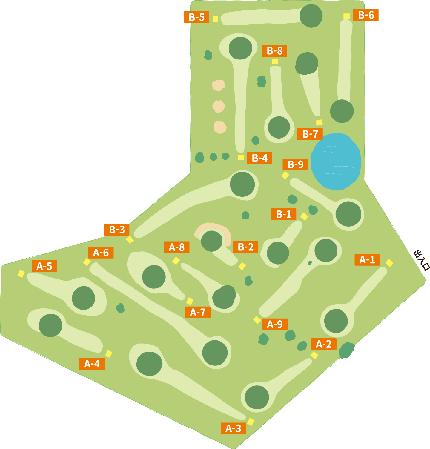 パークゴルフ　コースマップ